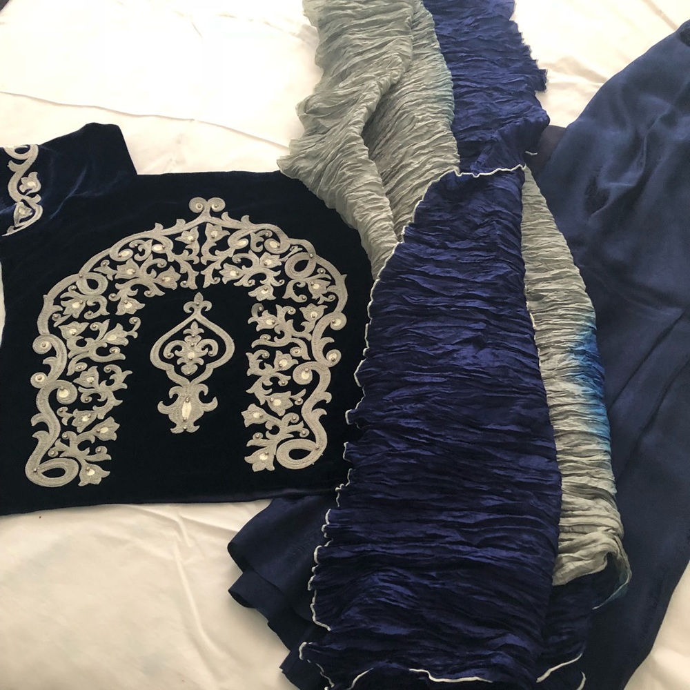 💙 Paki/Indian Party Wear Saree style skirt Outfit